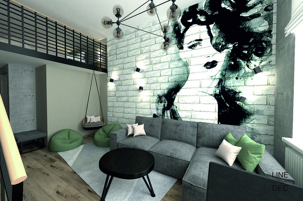 Фото из портфолио Лофт -панк в студии 2023г. – фотографии дизайна интерьеров на INMYROOM