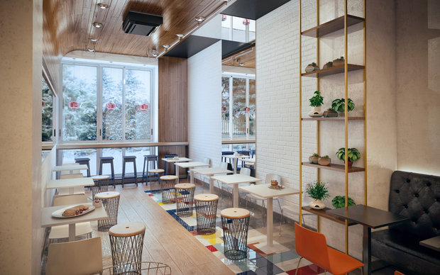 Фото из портфолио Сеть быстрого питания "Дёнер" – фотографии дизайна интерьеров на INMYROOM