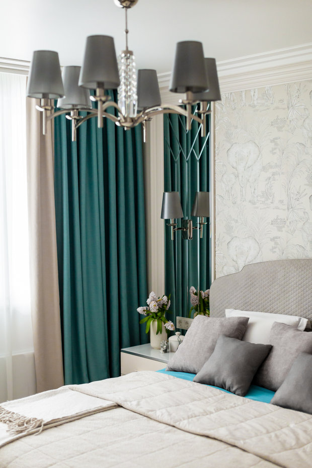 Фотография: Спальня в стиле Классический, Современный, Квартира, Проект недели, Москва, 3 комнаты, 60-90 метров, Анастасия Бондарева, Bond Design – фото на INMYROOM