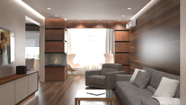 Фото из портфолио Выдержанный уют – фотографии дизайна интерьеров на INMYROOM