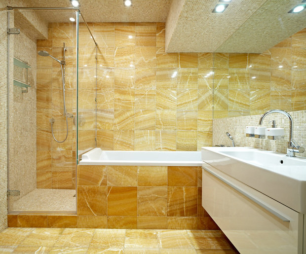 Фотография: Ванная в стиле Современный, Квартира, Минимализм, Проект недели, Москва, новостройка, Антон Крылов, Монолитный дом, 3 комнаты, Более 90 метров – фото на INMYROOM