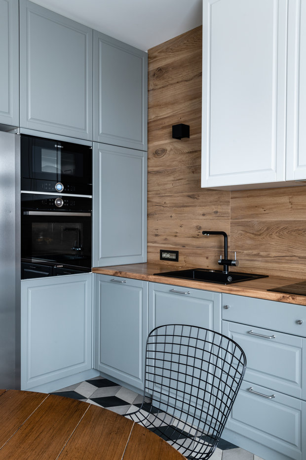 Фотография: Кухня и столовая в стиле Скандинавский, Эклектика, Современный, Квартира, Проект недели, Москва, 4 и больше, Более 90 метров, Вера Шеверденок – фото на INMYROOM