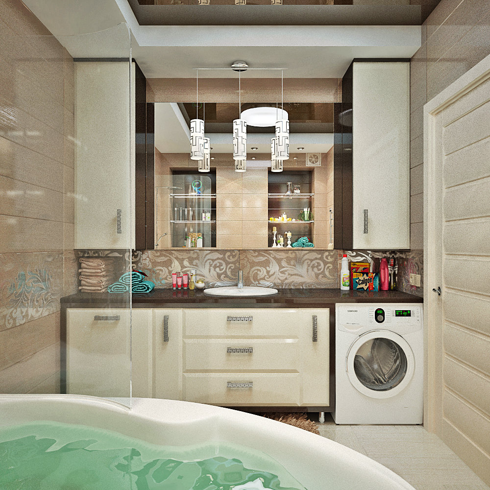 Фото из портфолио Ванная комната: два проекта одного интерьера – фотографии дизайна интерьеров на INMYROOM Фото из портфолио Ванная комната: два проекта одного интерьера – фотографии дизайна интерьеров на INMYROOM