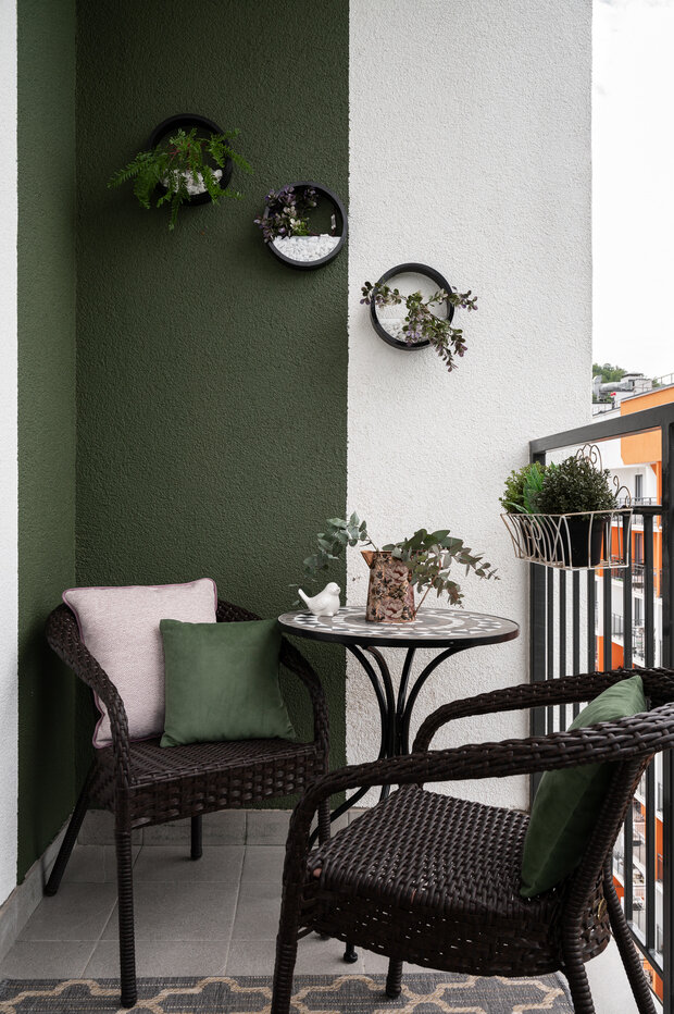 Фотография: Балкон в стиле Современный, Малогабаритная квартира, Квартира, Студия, Дизайн интерьера, Проект дня, Сочи, до 40 метров, Анастасия Дубовскова, дизайн студии, фото интерьера – фото на INMYROOM