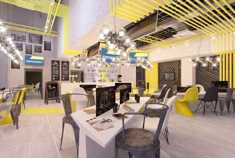 РЕСТОРАН 140 М.КВ. В ЦЕНТРЕ ДИЗАЙНА И ИНТЕРЬЕРА ЭКСПОСТРОЙ НА НАХИМОВСКОМ