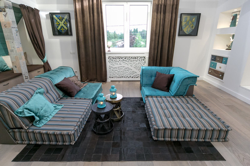 Фотография: Гостиная в стиле Современный, Интерьер комнат, Дача, Дачный ответ, Мансарда – фото на INMYROOM Фотография: Гостиная в стиле Современный, Интерьер комнат, Дача, Дачный ответ, Мансарда – фото на INMYROOM