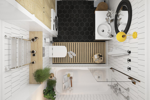 Фото из портфолио Трехкомнатная квартира на мансардном этаже. – фотографии дизайна интерьеров на INMYROOM