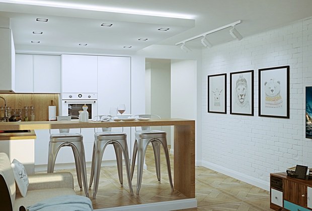 Фото из портфолио Кухня-столовая в стиле лофт – фотографии дизайна интерьеров на INMYROOM