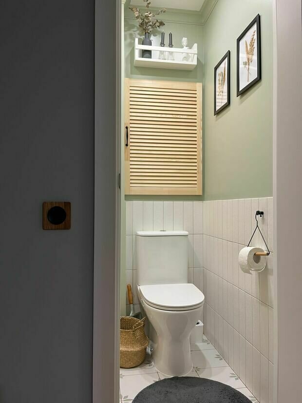 Фотография: Ванная в стиле Скандинавский, Современный, Квартира, Проект недели, Москва, Панельный дом, 2 комнаты, 40-60 метров, И-700, Алена Жирова – фото на INMYROOM