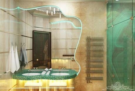 Интерьер ванной от Antonovich Design. Роскошные детали.