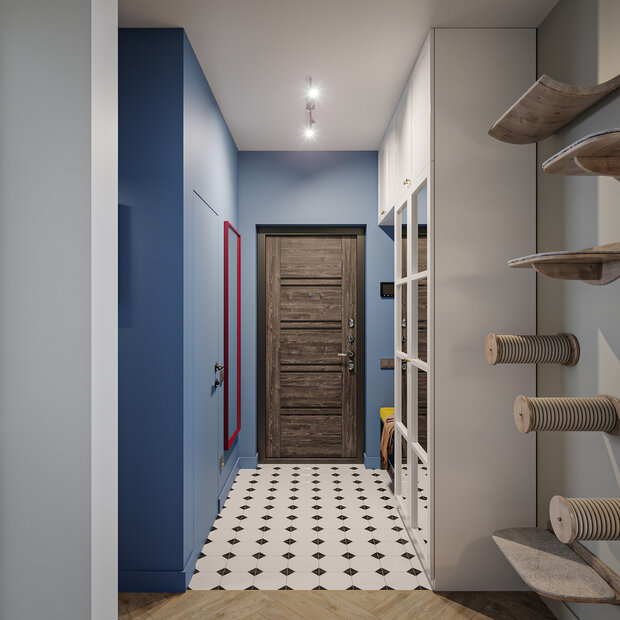 Фотография: Прихожая в стиле Скандинавский, Современный, Квартира, Проект дня, Санкт-Петербург, 2 комнаты, 60-90 метров, Анна Иноземцева – фото на INMYROOM