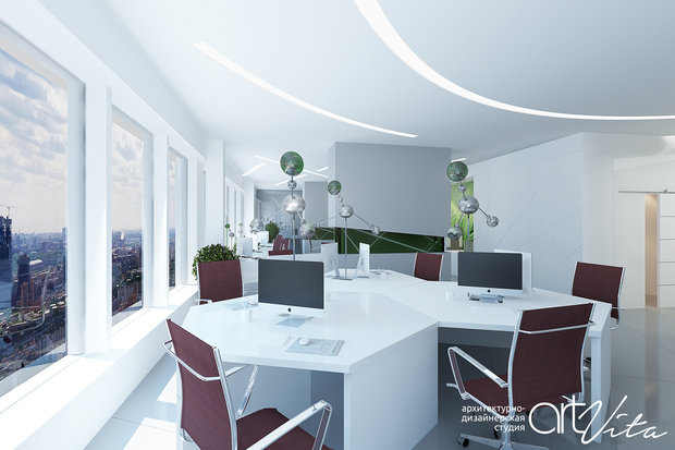 Фото из портфолио Офисное пространство "open space" – фотографии дизайна интерьеров на InMyRoom.ru
