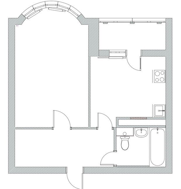 Фотография: Планировки в стиле , Современный, Квартира, Проект дня, Новая Москва, Панельный дом, И-155, 1 комната, 40-60 метров, Елена Ранделова – фото на INMYROOM