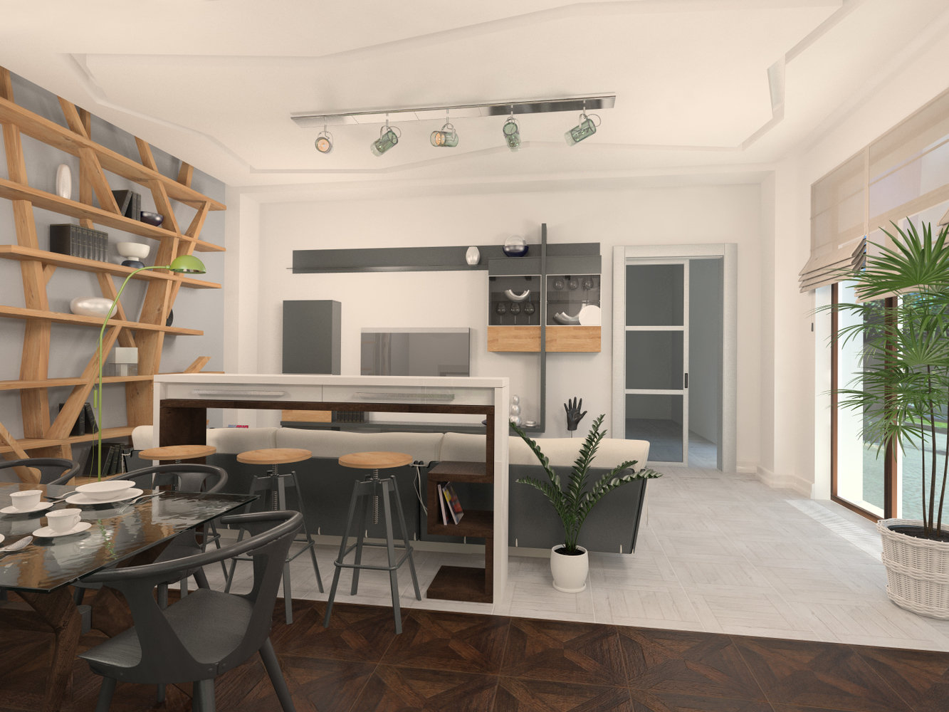 Фото из портфолио Интерьер кухни-гостиной "Макс + Лина" – фотографии дизайна интерьеров на INMYROOM Фото из портфолио Интерьер кухни-гостиной "Макс + Лина" – фотографии дизайна интерьеров на INMYROOM