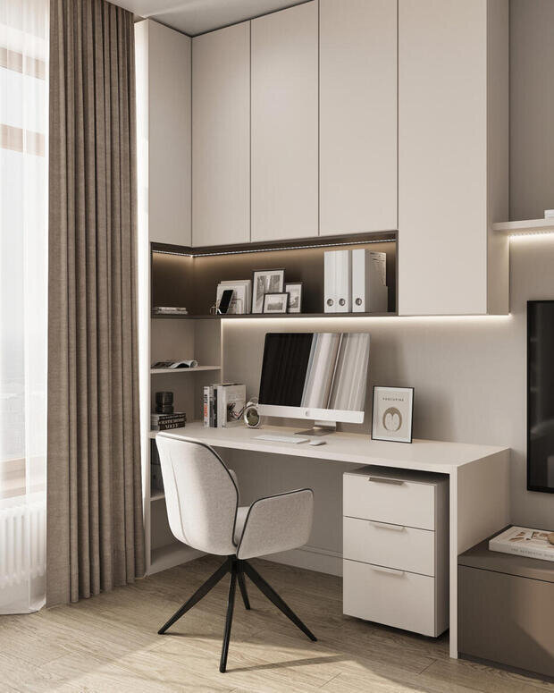 Фото из портфолио Дизайн-проект квартиры в ЖК «Shagal» в стиле современная классика – фотографии дизайна интерьеров на INMYROOM