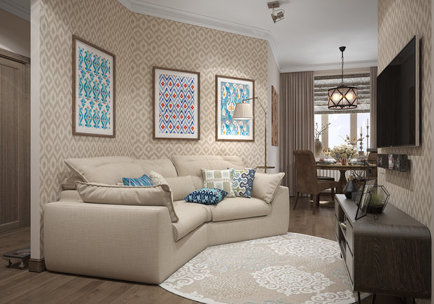 Фотография: Гостиная в стиле Восточный,  – фото на INMYROOM