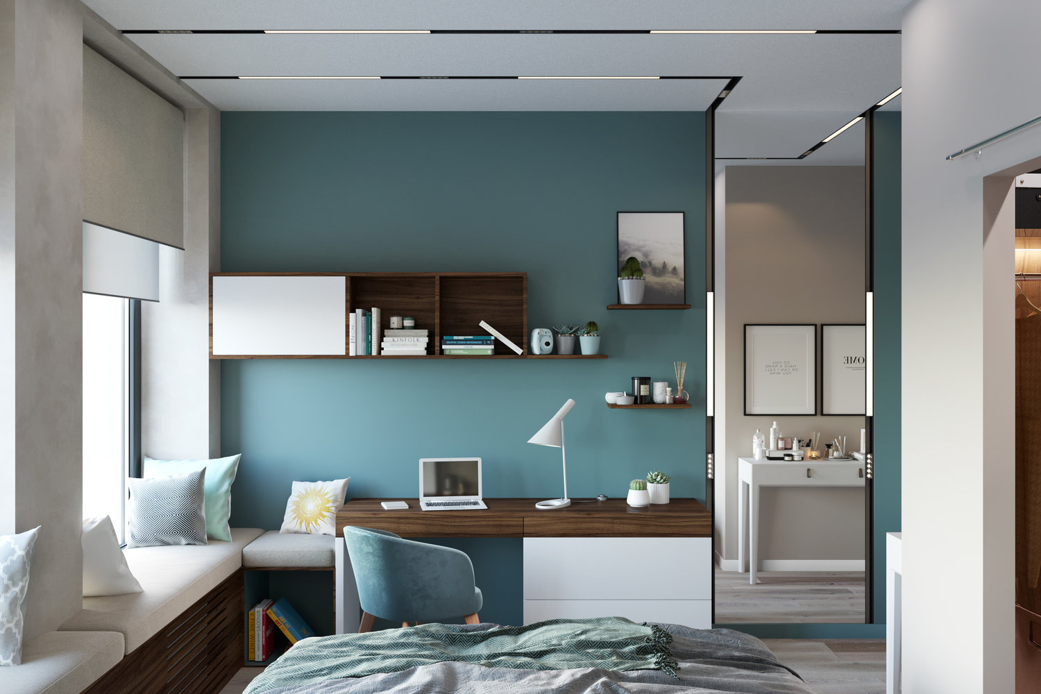 Фотография: Спальня в стиле Современный, Квартира, Проект недели, Москва, 2 комнаты, 40-60 метров, Deus of House – фото на INMYROOM Фотография: Спальня в стиле Современный, Квартира, Проект недели, Москва, 2 комнаты, 40-60 метров, Deus of House – фото на INMYROOM