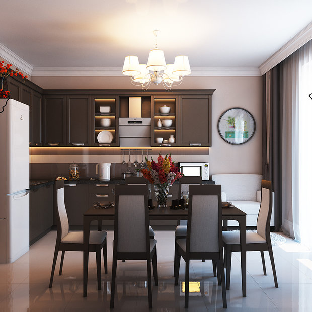 Фото из портфолио Квартира в традиционном стиле – фотографии дизайна интерьеров на INMYROOM