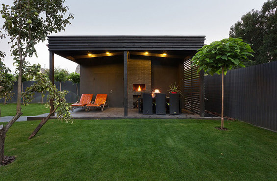 Фотография: Ландшафт в стиле , Дом, Дома и квартиры, Минимализм, Большие окна – фото на INMYROOM