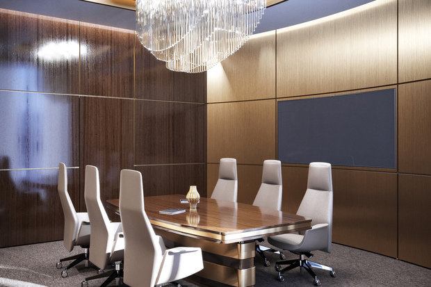 Визуализация интерьера офиса в современном стиле