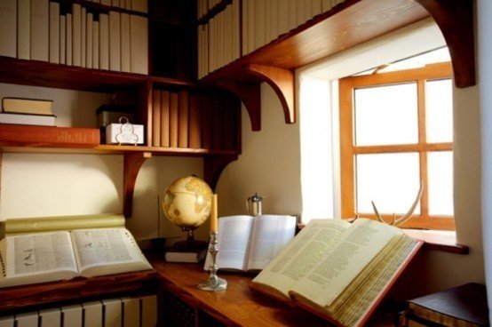 Фотография: Кабинет в стиле Прованс и Кантри, Дом, Цвет в интерьере, Дома и квартиры, Белый, Камин, Стены, Калифорния – фото на INMYROOM