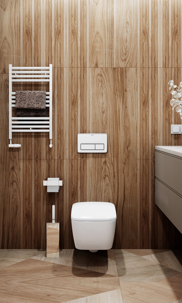 Фотография: Ванная в стиле Современный, Квартира, Проект дня, 3 комнаты, Более 90 метров, Люберцы, Александра Гартке – фото на INMYROOM