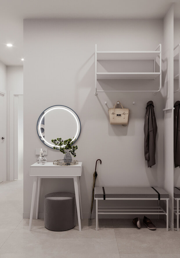 Фотография: Прихожая в стиле Современный, Минимализм, Квартира, Советы, Башня Вулыха, Студия дизайна Максимаджи – фото на INMYROOM