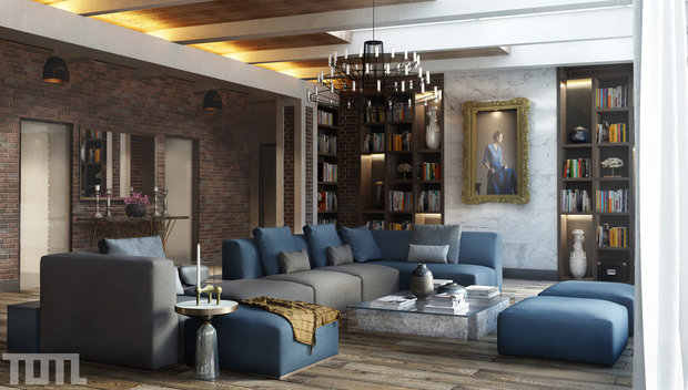 Фото из портфолио Лофт в мансарде – фотографии дизайна интерьеров на INMYROOM
