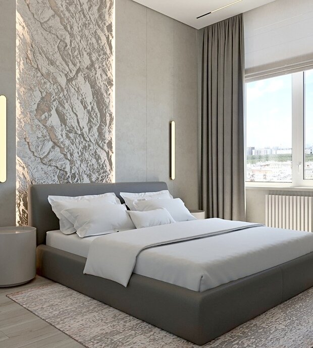 Фотография: Спальня в стиле Современный, Минимализм, Квартира, Проект недели, 3 комнаты, 60-90 метров, Вера Шеверденок – фото на INMYROOM