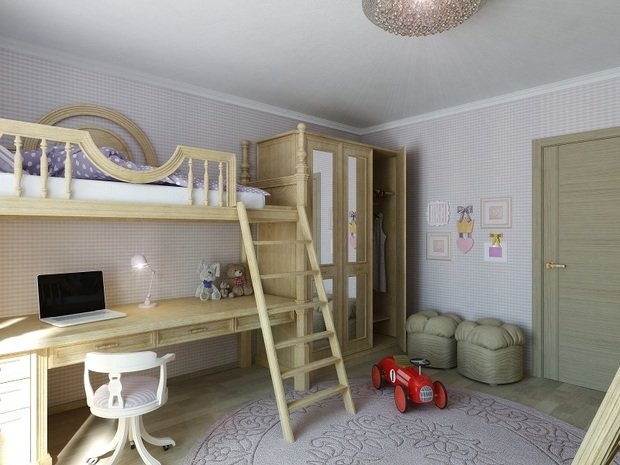Фото из портфолио Детская для трех девочек – фотографии дизайна интерьеров на INMYROOM