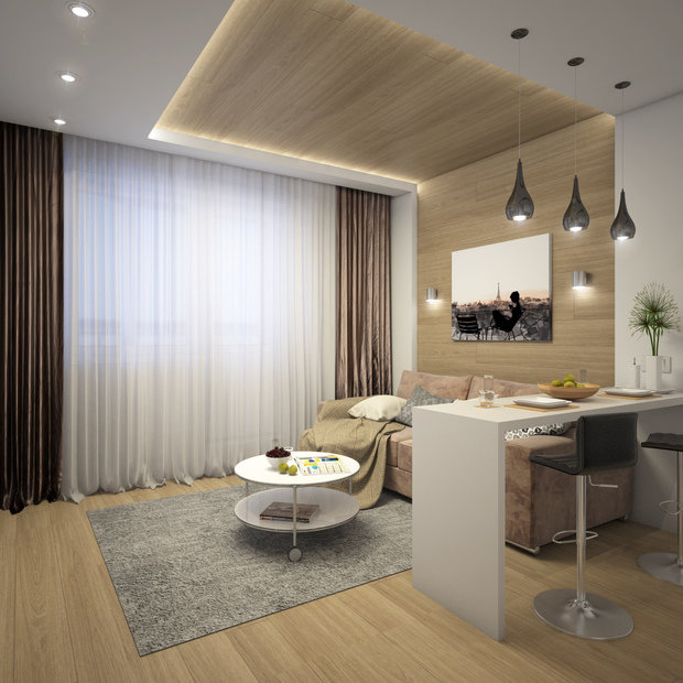 Фото из портфолио Квартира-студия – фотографии дизайна интерьеров на INMYROOM