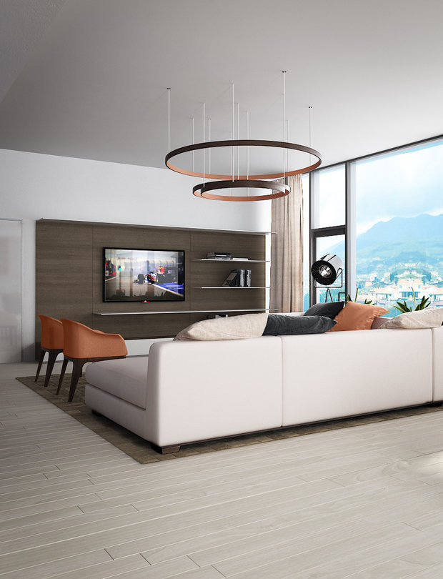 Фото из портфолио Вилла: зал и кухня – фотографии дизайна интерьеров на INMYROOM
