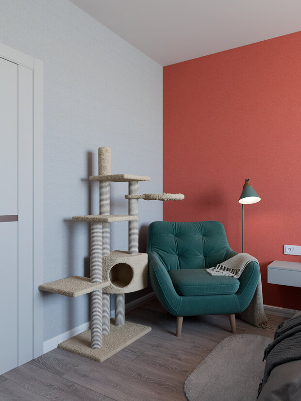 Фото из портфолио Яркая двушка 55 кв.м. – фотографии дизайна интерьеров на INMYROOM