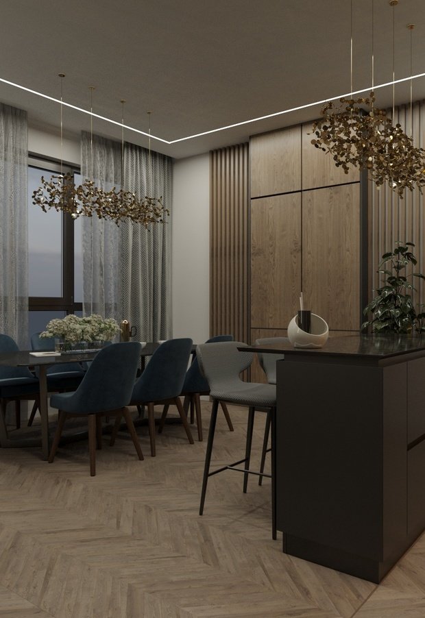 Фото из портфолио 160 м² ЖК Дыхание – фотографии дизайна интерьеров на INMYROOM