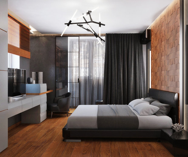 Фото из портфолио Микс фактур для спальни – фотографии дизайна интерьеров на INMYROOM