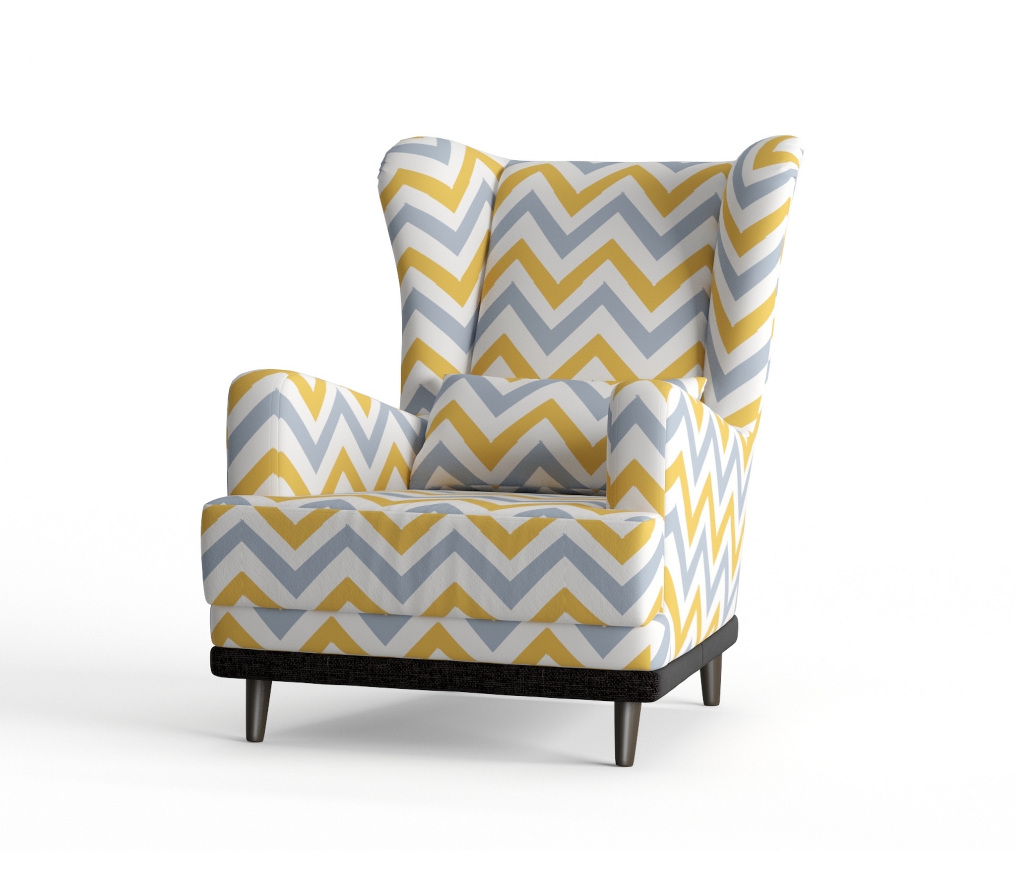 Кресло Грэмми желто-серого цвета