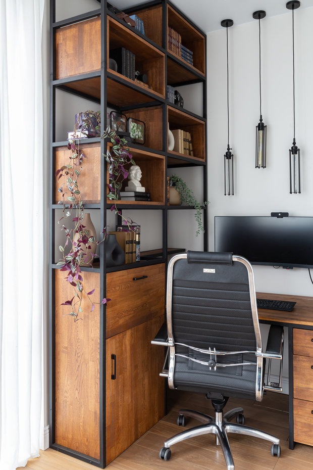 Фотография: Кабинет в стиле Современный, Квартира, Проект недели, Москва, 3 комнаты, 60-90 метров, Анастасия Звонарева – фото на INMYROOM