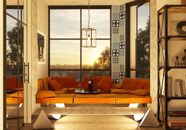 Фото из портфолио богемная квартира с использованием белорусского керамогранита и плитки – фотографии дизайна интерьеров на INMYROOM