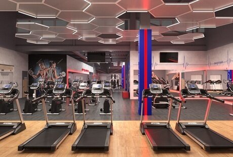Интерьер фитнес центра PRO SPORT, г. Челябинск