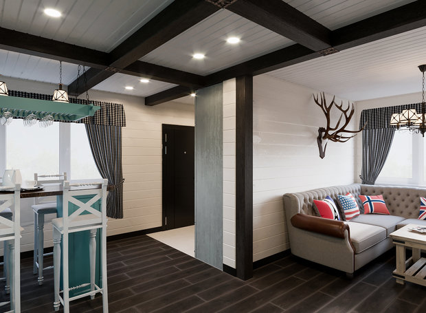 Фото из портфолио Гостевой дом-баня, пос. Глебычево – фотографии дизайна интерьеров на INMYROOM