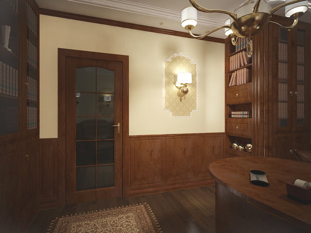 Фото из портфолио Дизайн рабочего кабинета в классическом стиле  – фотографии дизайна интерьеров на INMYROOM