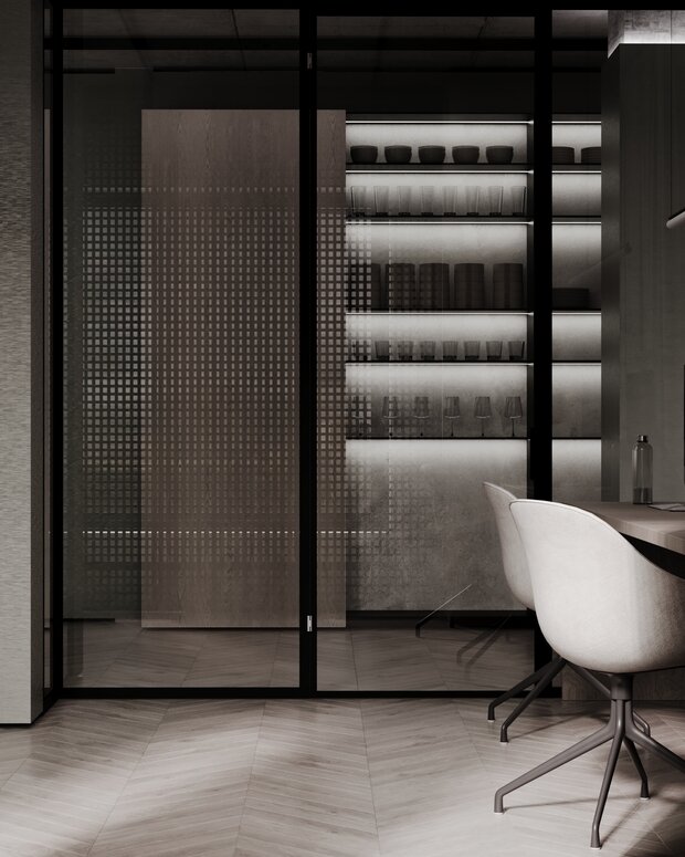 Визуализация офиса в стиле минимализм