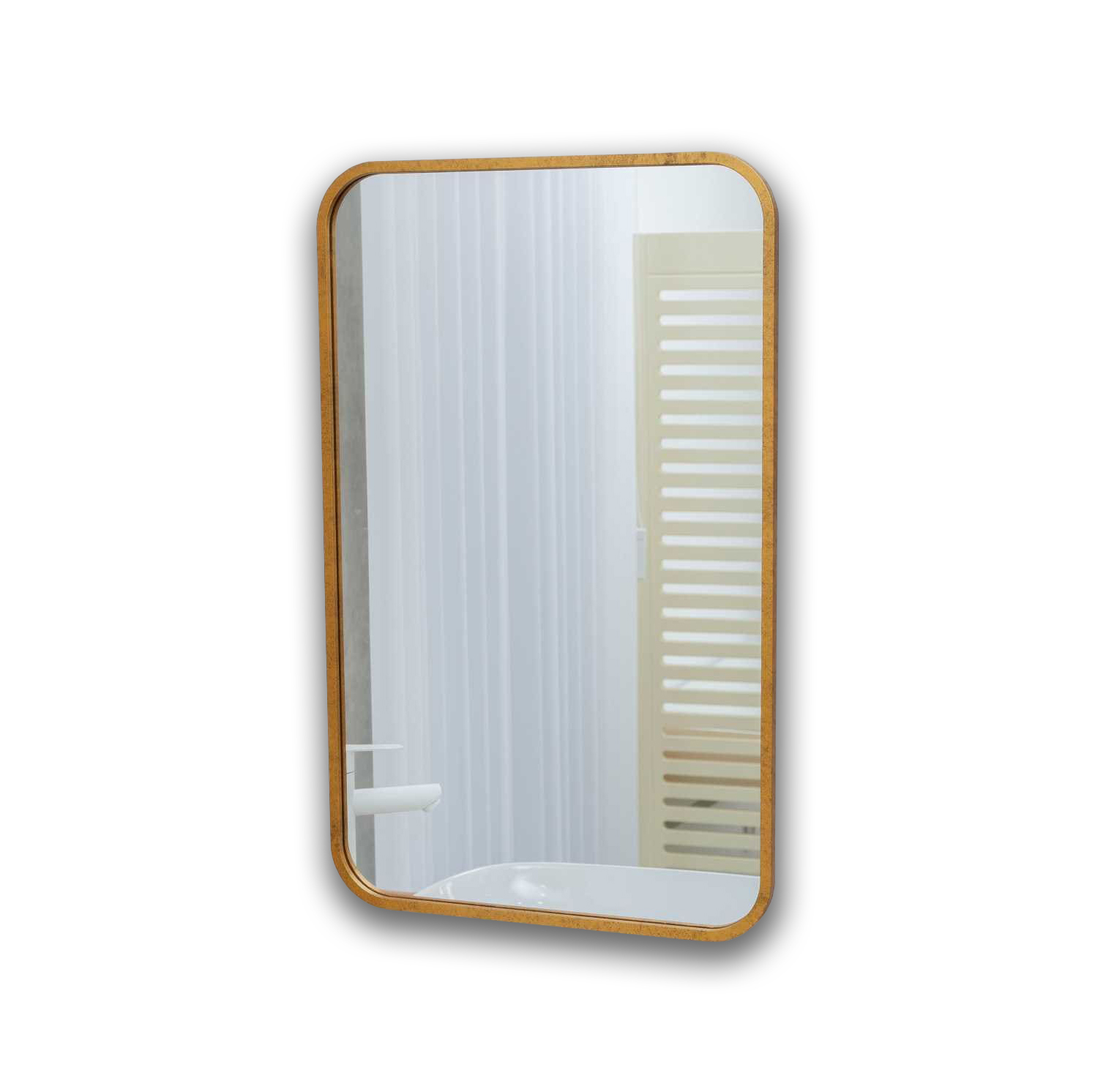 Настенное прямоугольное зеркало в раме Verona золотого цвета