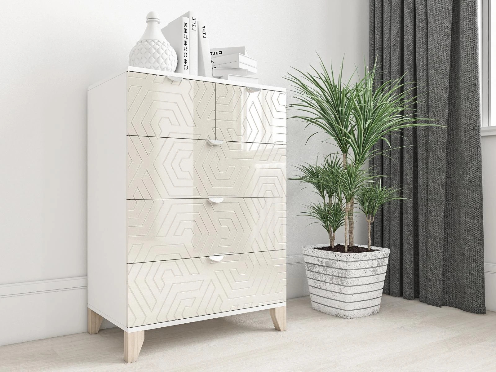 Комод Сканди светло-бежевого цвета