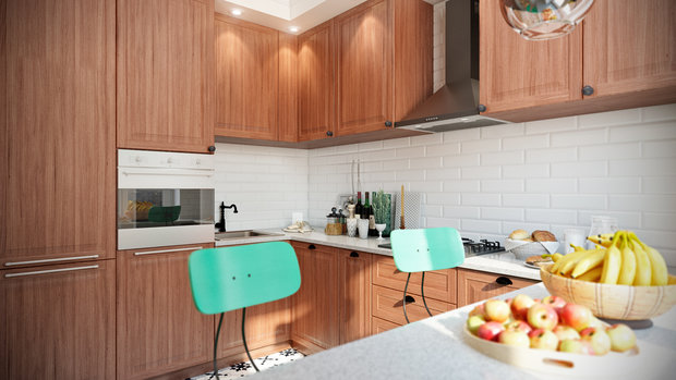 Фотография: Кухня и столовая в стиле Скандинавский, Квартира, Проект дня, Co:Interior, Сталинка, 3 комнаты, 60-90 метров – фото на INMYROOM