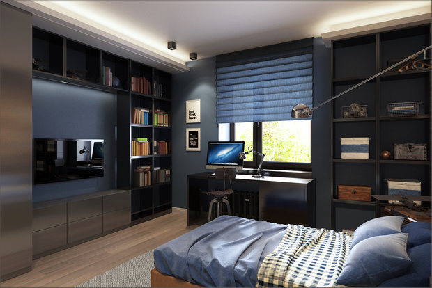 Фото из портфолио Стильная спальня для мальчика – фотографии дизайна интерьеров на INMYROOM