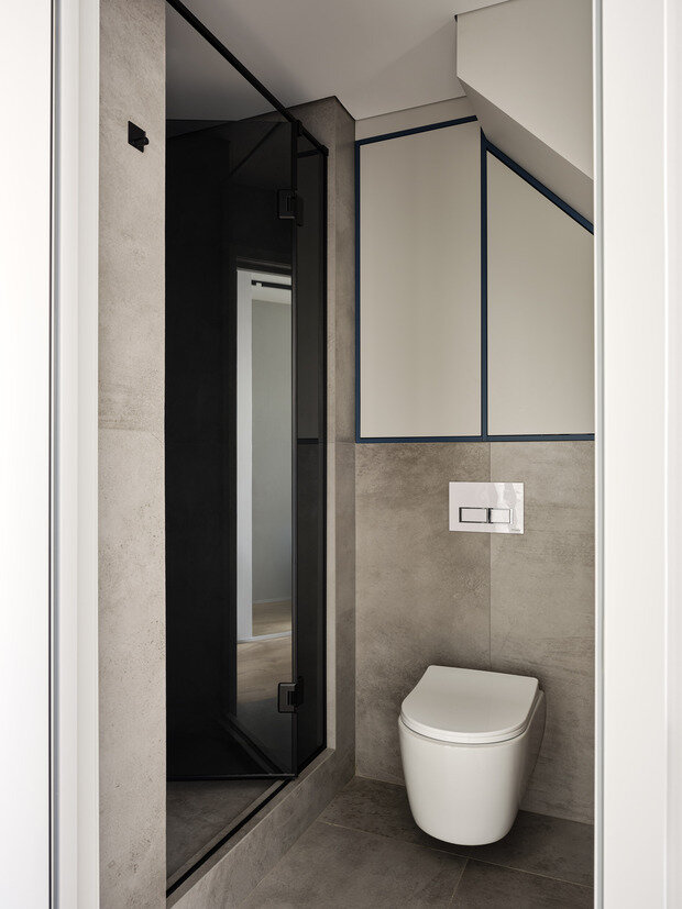 Фотография: Ванная в стиле Современный, Малогабаритная квартира, Квартира, Проект дня, Москва, Монолитный дом, 2 комнаты, до 40 метров, Яна Гафарова – фото на INMYROOM