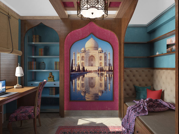 Фото из портфолио Кабинет в восточном стиле – фотографии дизайна интерьеров на INMYROOM