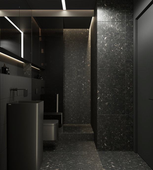 Фото из портфолио Минималистичная двухуровневая квартира в ЖК "Европейский Берег" г. Новосибириск – фотографии дизайна интерьеров на INMYROOM