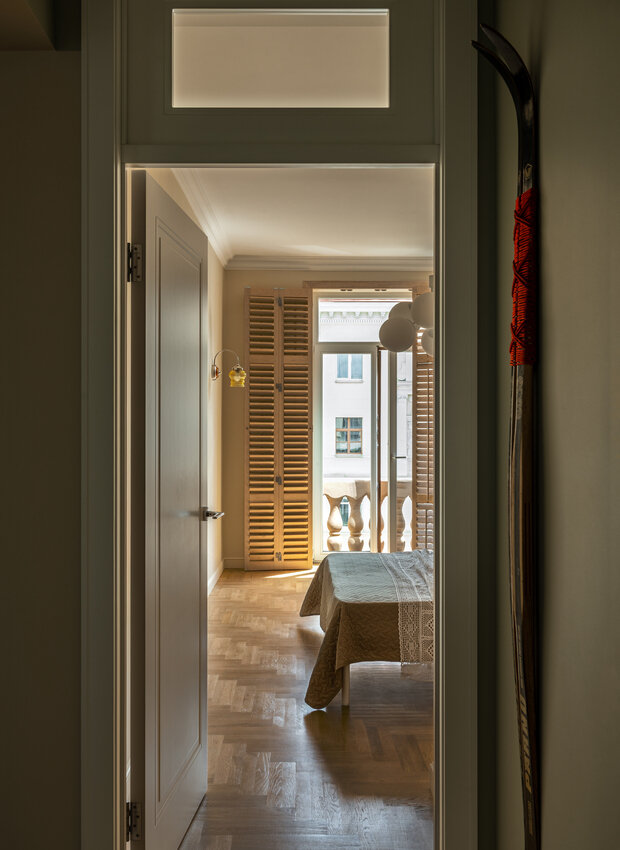 Фотография: Спальня в стиле Эклектика, Квартира, Проект дня, Минск, Сталинка, 2 комнаты, 60-90 метров, Елена Ерашевич, современный с элементами эклектики, винтажный/классический – фото на INMYROOM